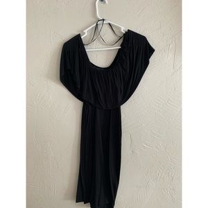 Off the shoulder black dress